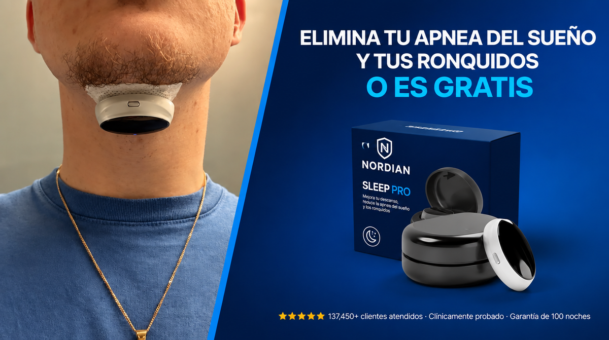 Nordian Sleep Pro: elimina tu apnea del sueño y tus ronquidos, o es gratis.