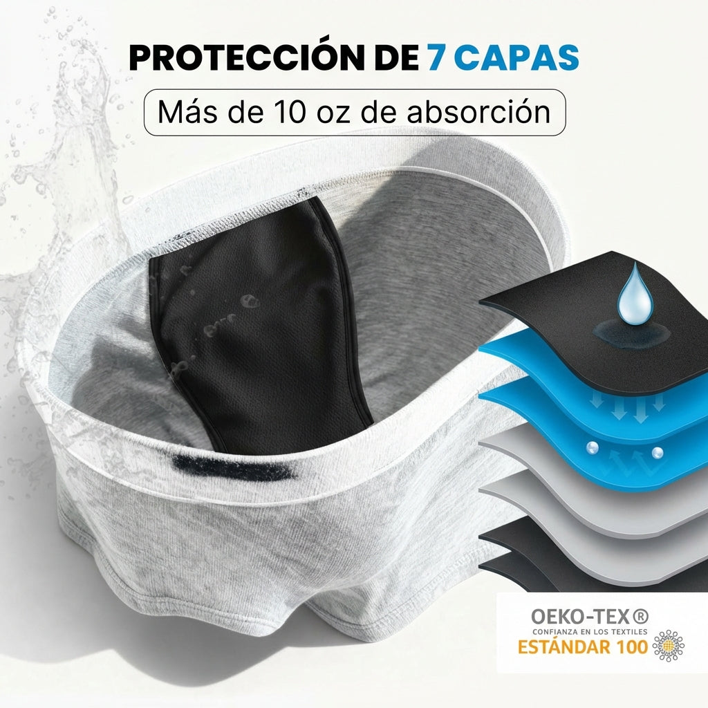 Boxers Ultra-Absorbentes para Incontinencia